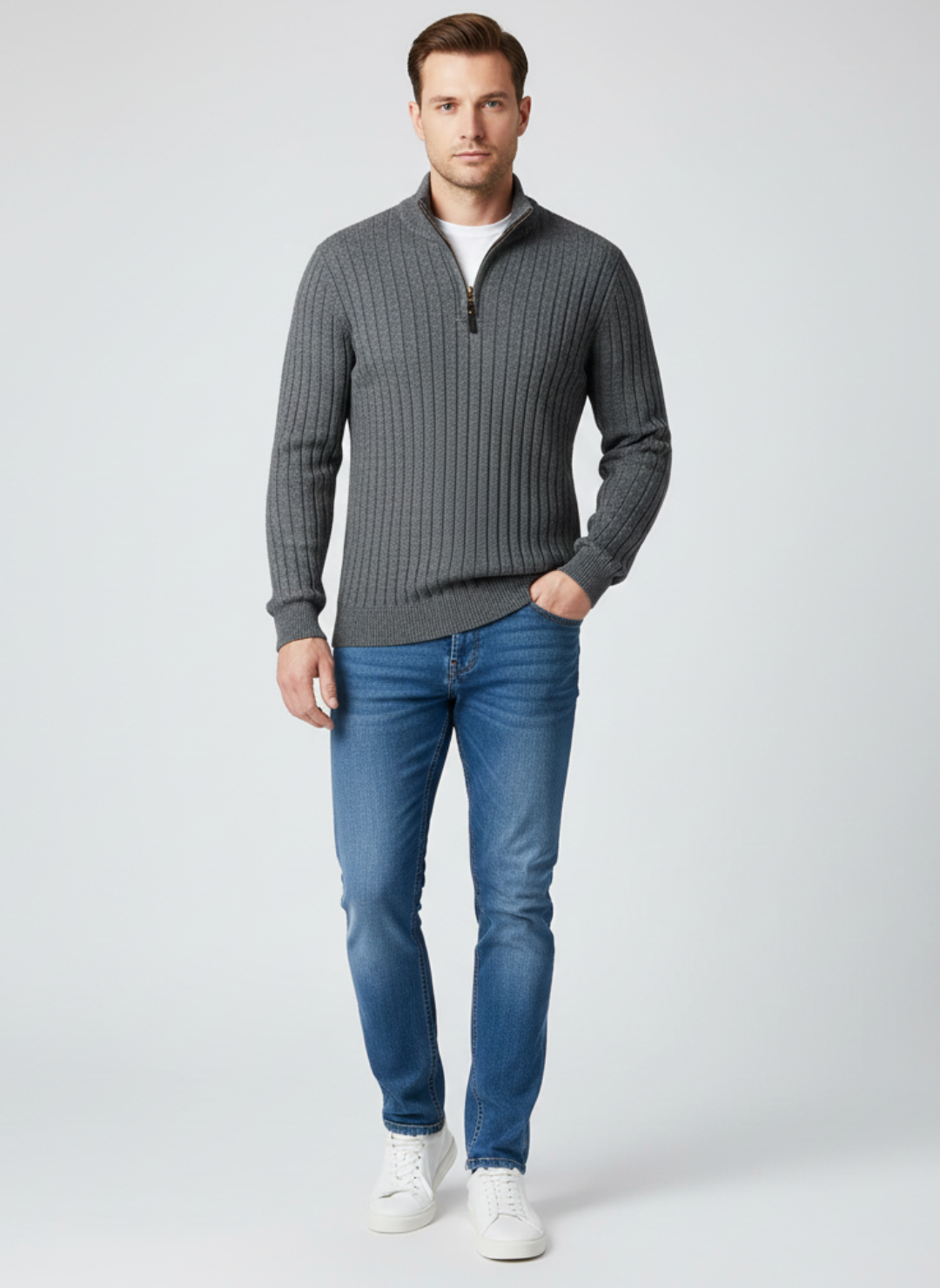 Ethan | Sweater | Mens Sweaters | High Collar Sweater