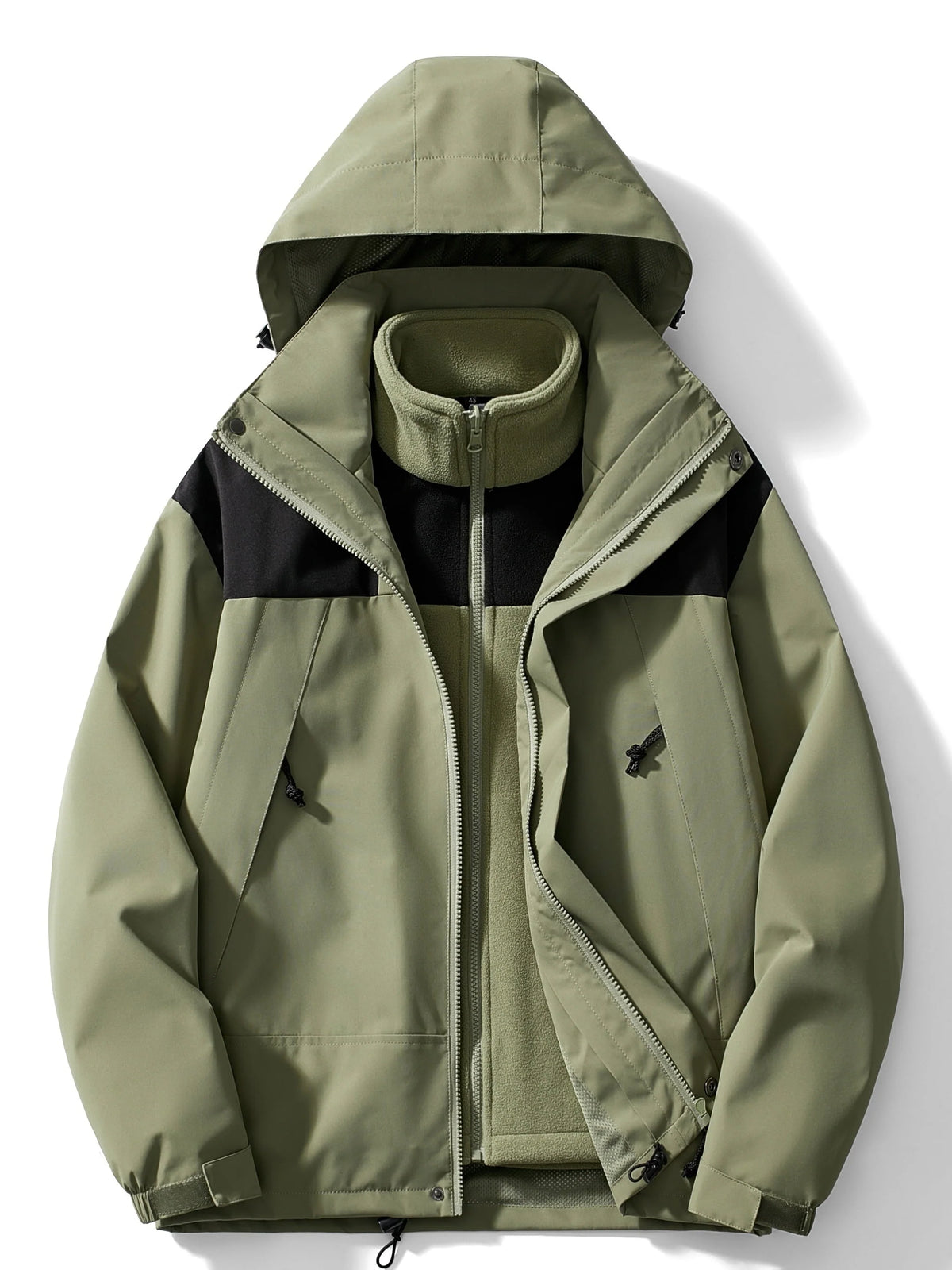 Men's 3-in-1 Outdoor Jacket | Hooded Winter Coat with Removable Layer 2
