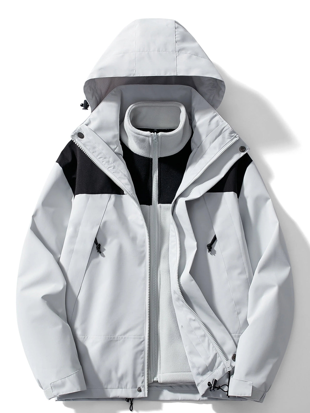 Men's 3-in-1 Outdoor Jacket | Hooded Winter Coat with Removable Layer 3