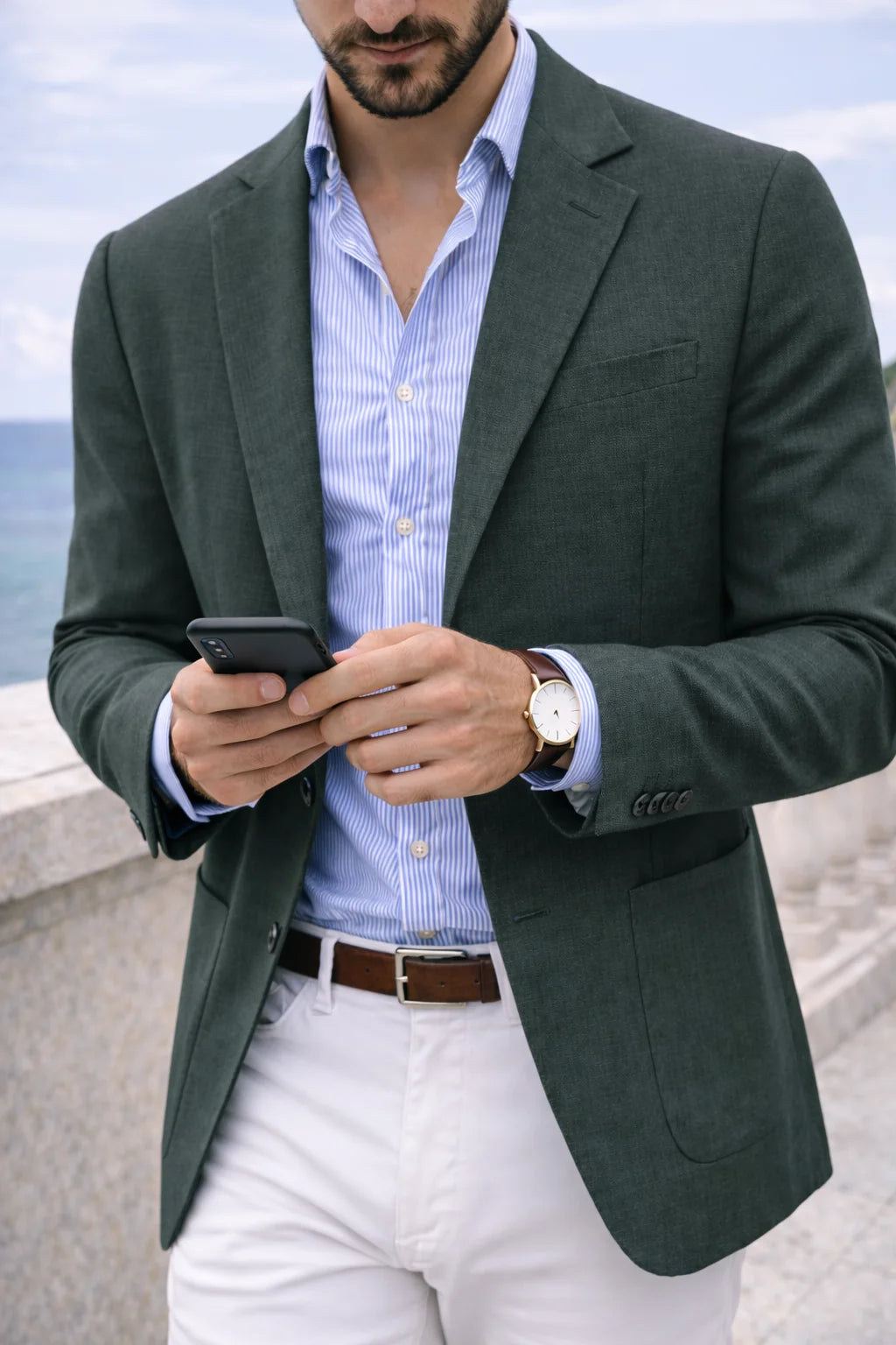 Men's Blazer Jacket | Tailored Knit Sport Coat for Casual Wear 4