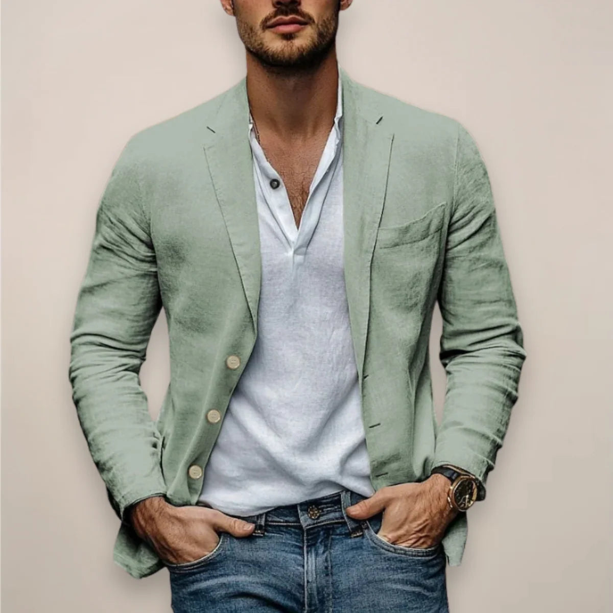 Men's Casual Blazer Jacket | Lightweight Slim Fit Summer Style 3