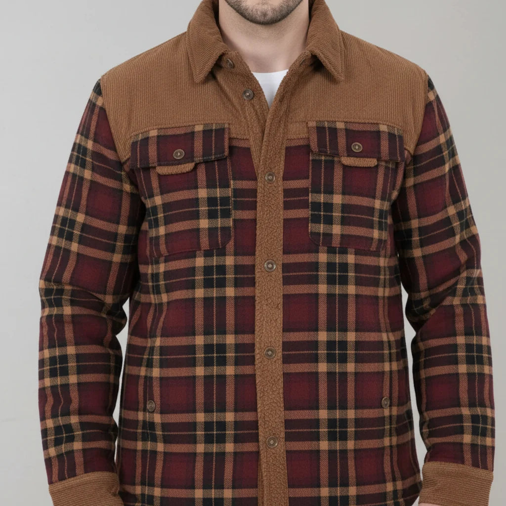 Men's Fleece-Lined Flannel Jacket | Warm Casual Layer 8