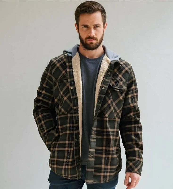 Men's Fleece-Lined Jacket | Relaxed Hooded Casual Layer 1