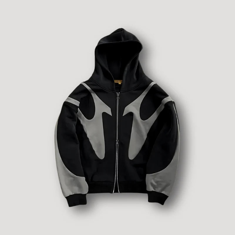 Men's Graphic Hoodie | Relaxed Fit Zip-Up Streetwear Hoodie 1