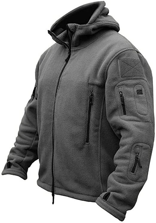 Men's Hooded Fleece Jacket | Lightweight Multi-Pocket Outdoor Layer 3