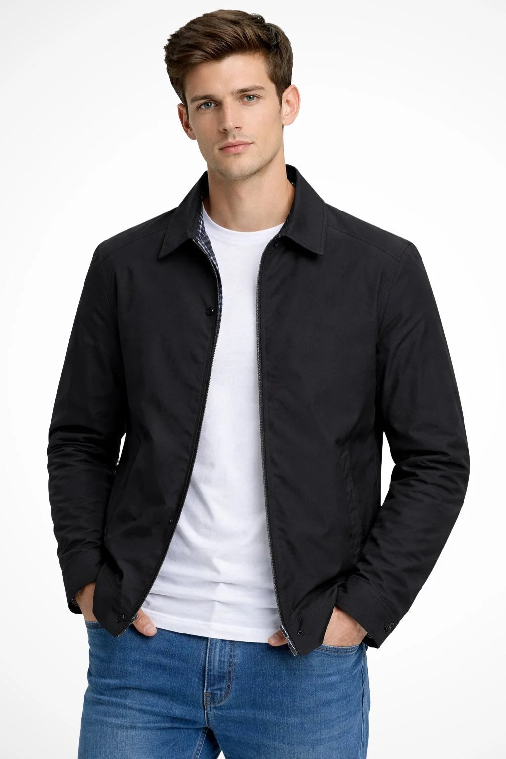 Men's Jacket | Tailored Zip-Up Casual Coat for Smart Casual Wear 1