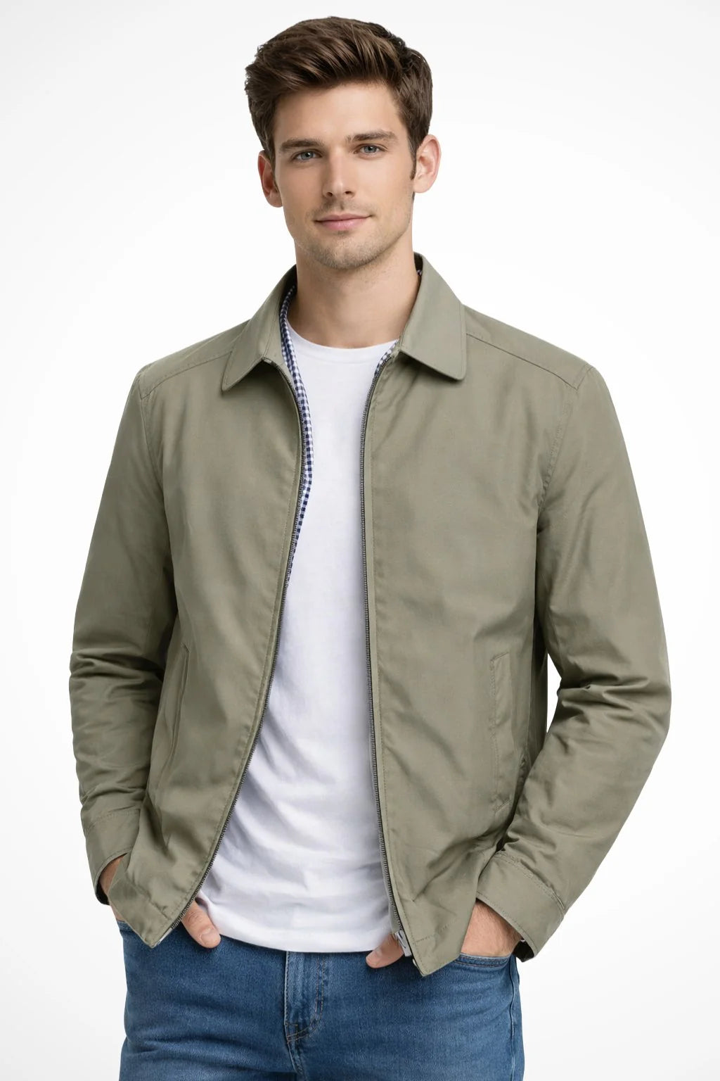 Men's Jacket | Tailored Zip-Up Casual Coat for Smart Casual Wear 2