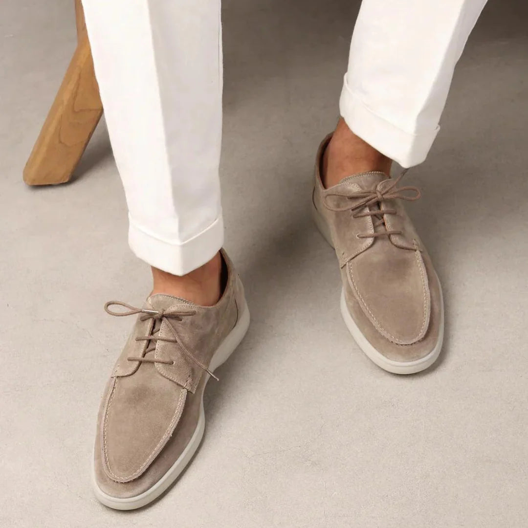Men's Leather Lace-Up Loafers | Durable Dress and Casual Shoes 1