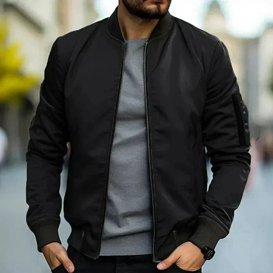 Men's Lightweight Bomber Jacket | Sporty Zip-Up Layer 0