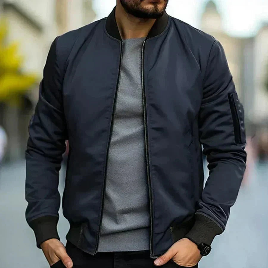 Men's Lightweight Bomber Jacket | Sporty Zip-Up Layer 1
