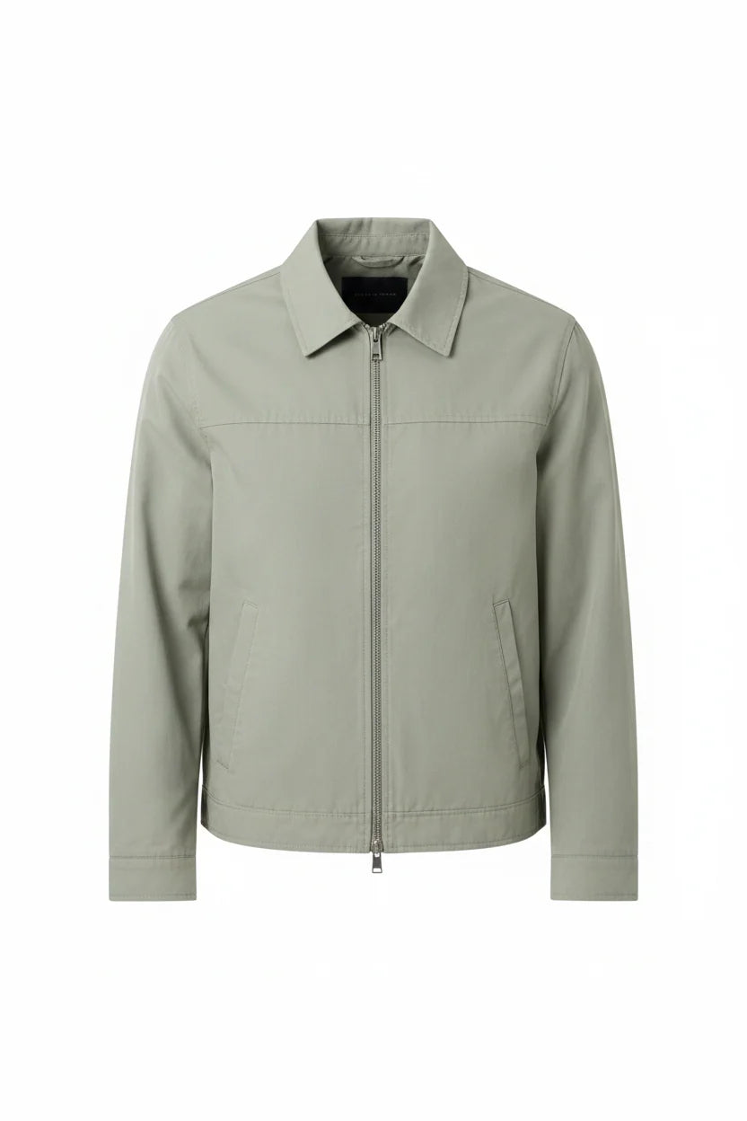 Men's Lightweight Harrington Jacket | Zip-Front Casual Layer 1