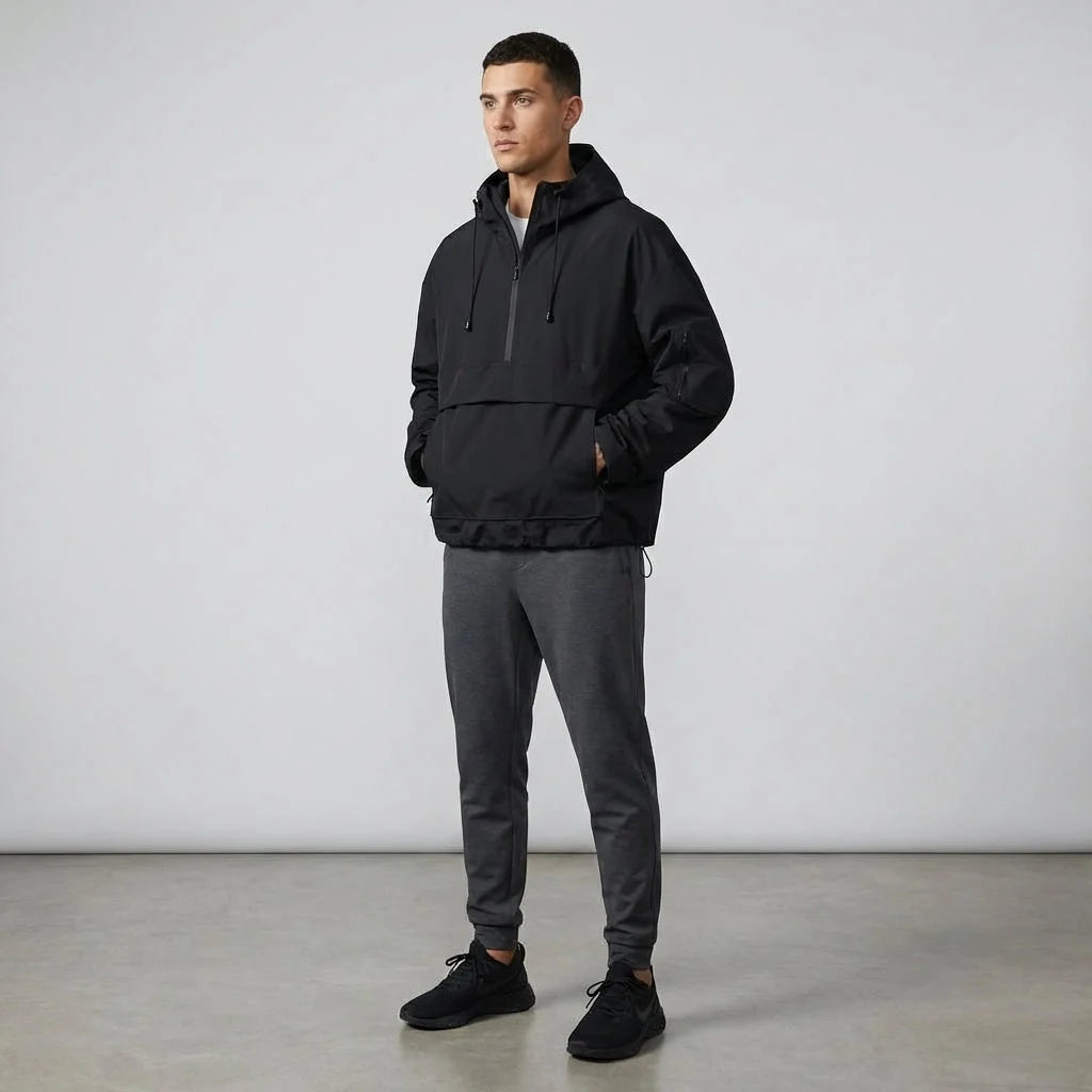 Men's Lightweight Hooded Anorak Jacket | Water-Repellent Men's Coat 6