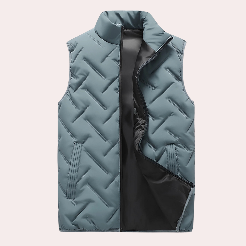 Men's Lightweight Padded Vest with Front Zipper 2