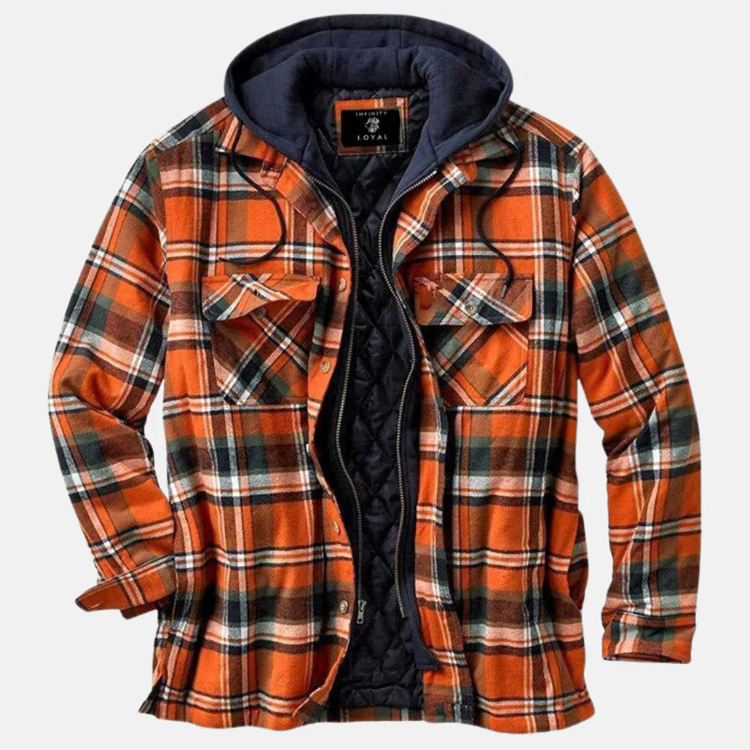 Men's Quilted Hooded Jacket | Warm Winter Layered Coat 4