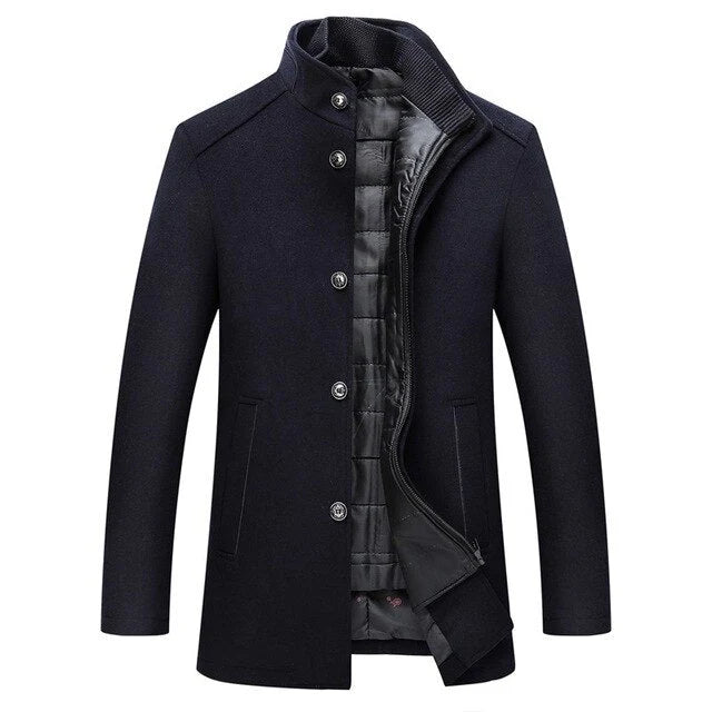 Men's Quilted Winter Coat | High-Collar Tailored Outerwear 2