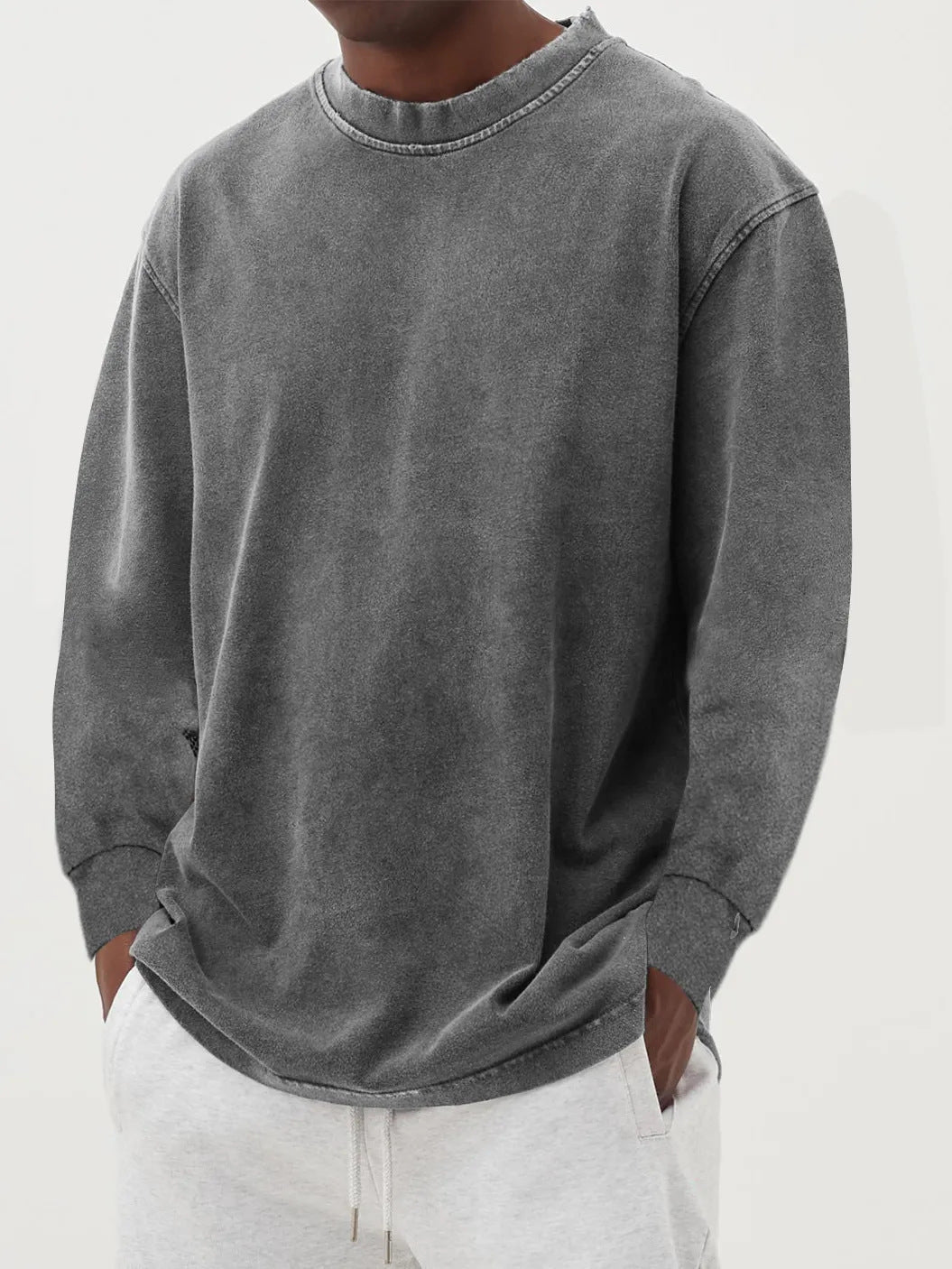 Men's Relaxed Fit Knitted Sweater with Round Neck 2