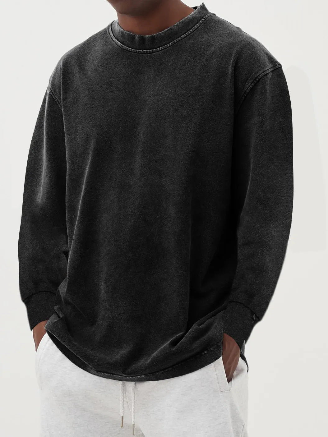Men's Relaxed Fit Knitted Sweater with Round Neck 3