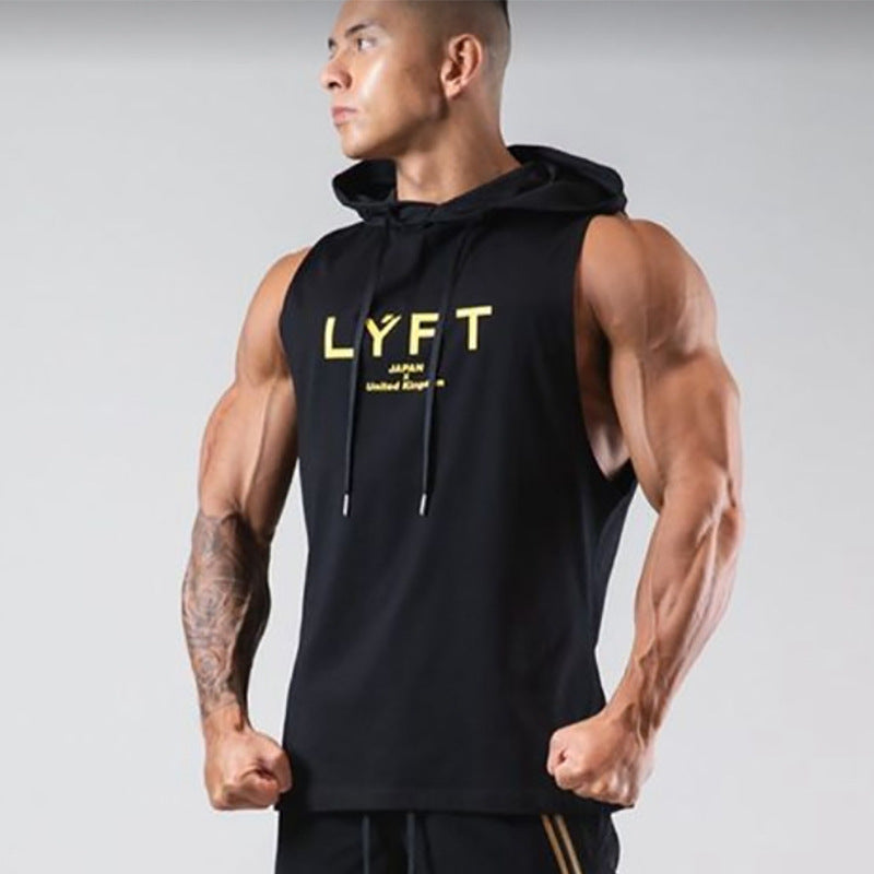 Men's Sleeveless Training Vest | Loose Fit Hooded Workout Top 4
