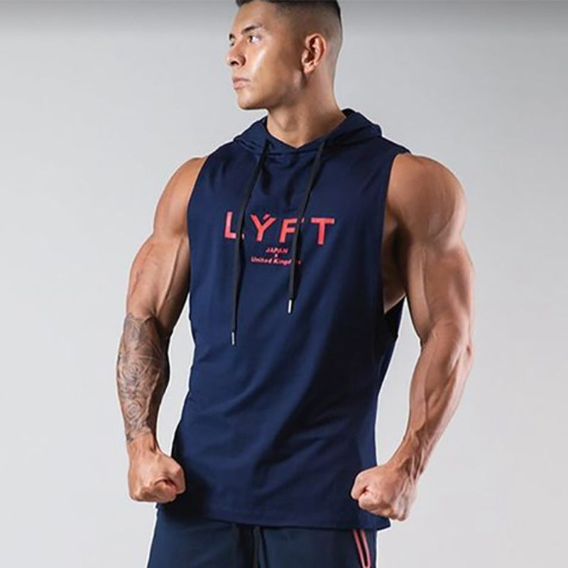 Men's Sleeveless Training Vest | Loose Fit Hooded Workout Top 7