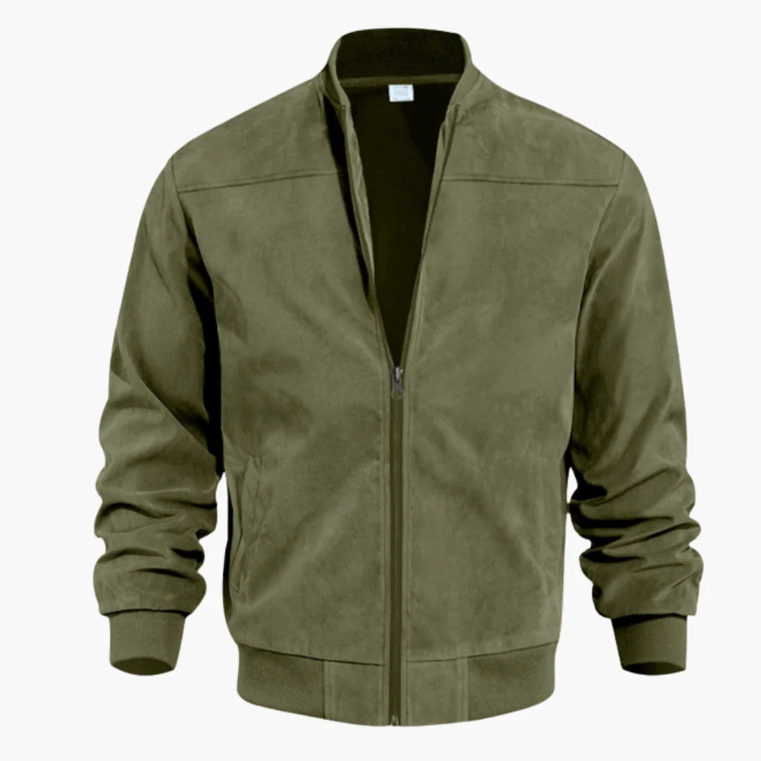 Men's Suede Bomber Jacket | Casual Zip-Up Layer for Everyday Wear 5