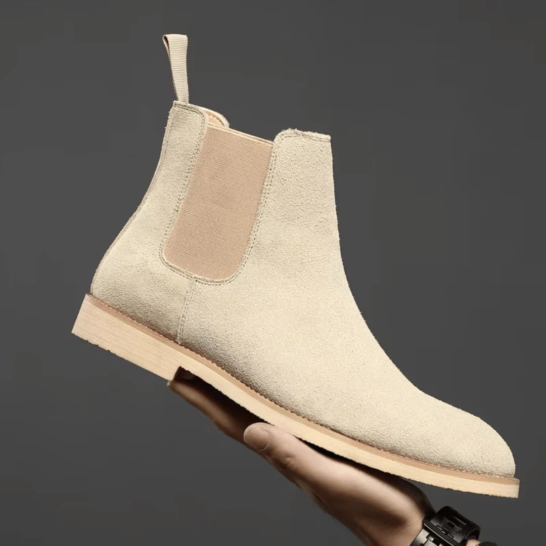 Men's Suede Chelsea Boots | Classic Slip-On Ankle Footwear 0