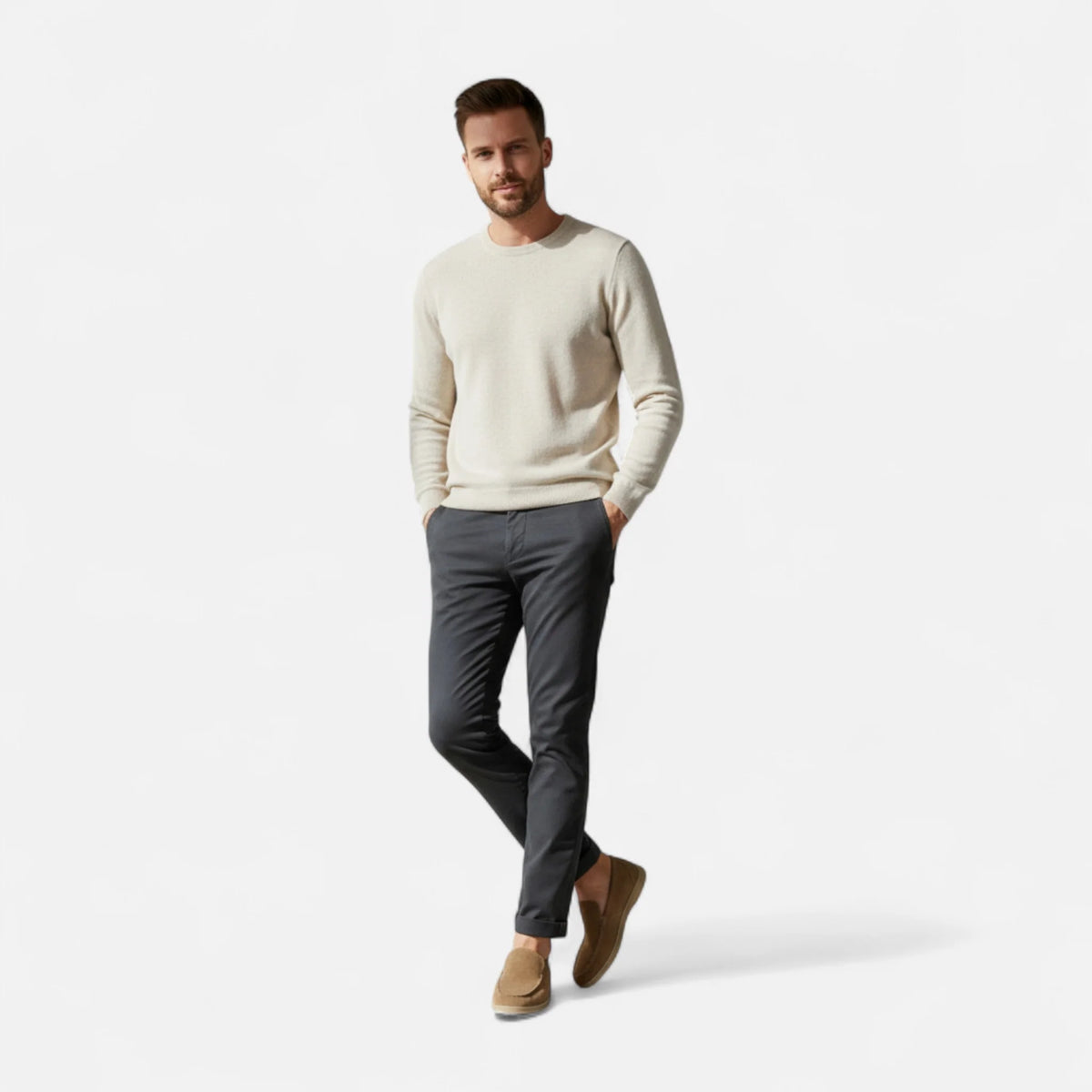 Men's Suede Loafers | Classic Slip-On Old Money Style 1