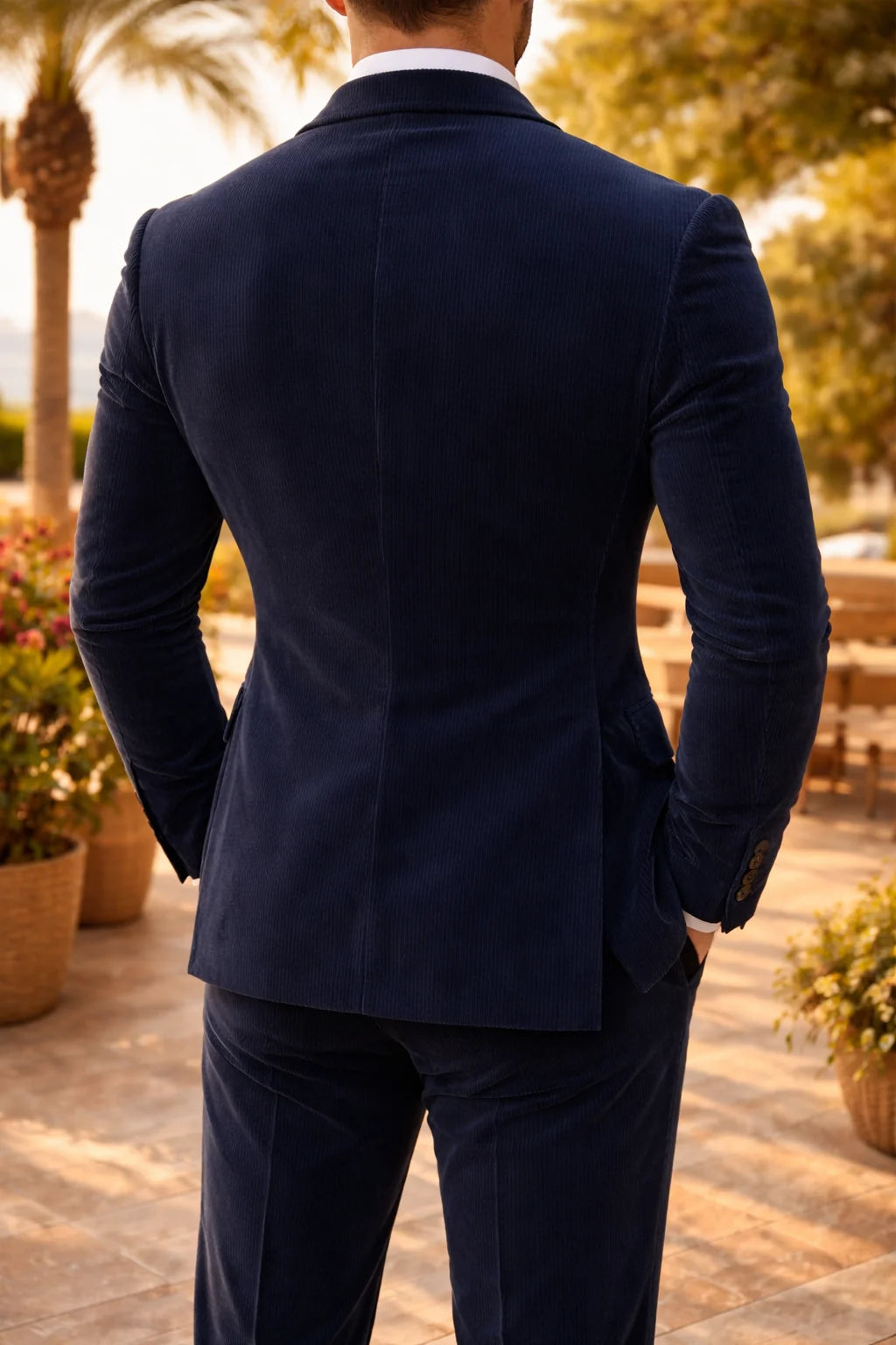 Men's Tailored Corduroy Blazer | Structured Formal Jacket 1