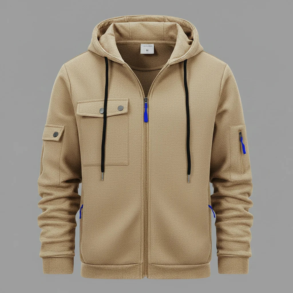 Men's Utility Jacket | Hooded Zip-Up with Multi Pockets 3