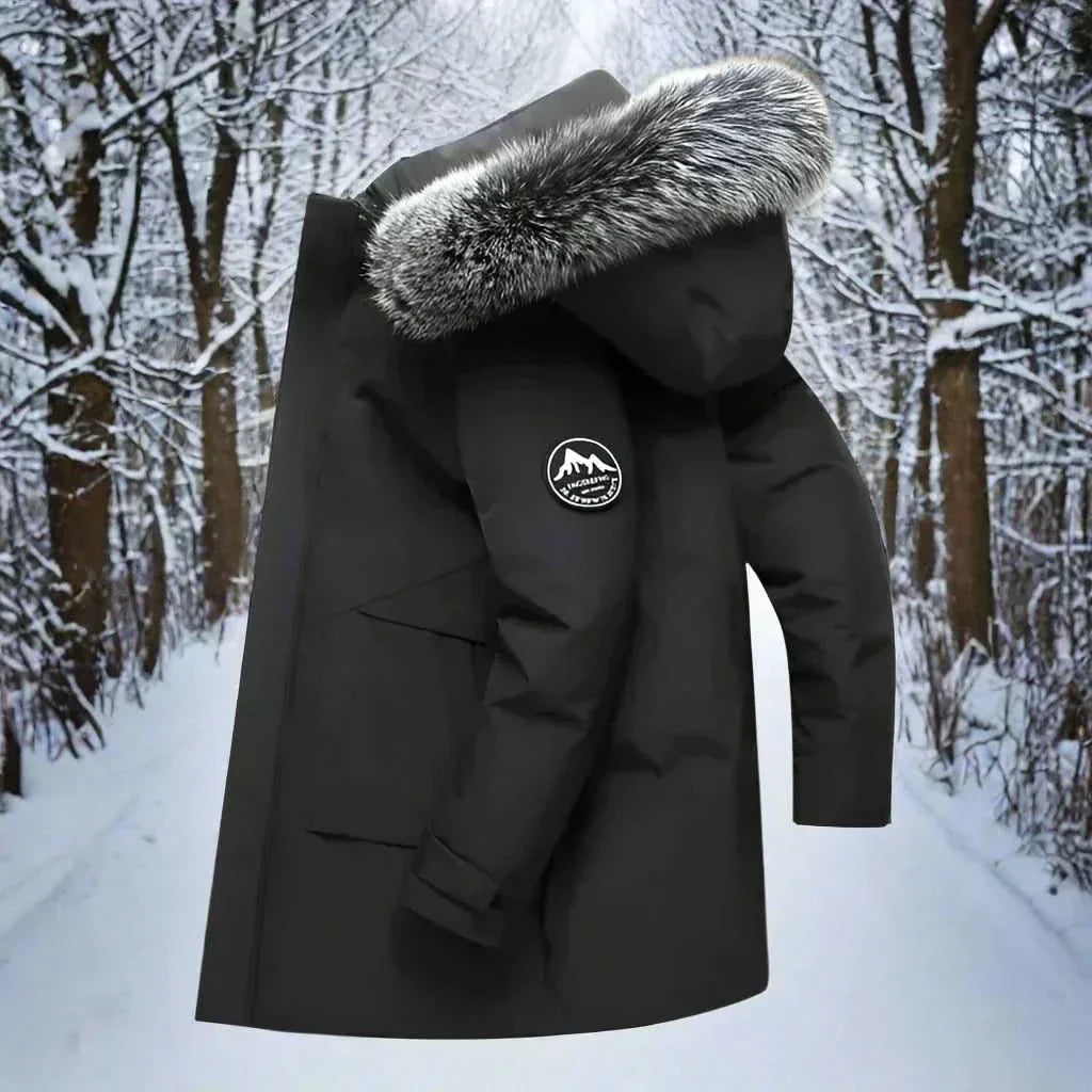 Men's Water-Repellent Parka | Long Hooded Winter Coat 0