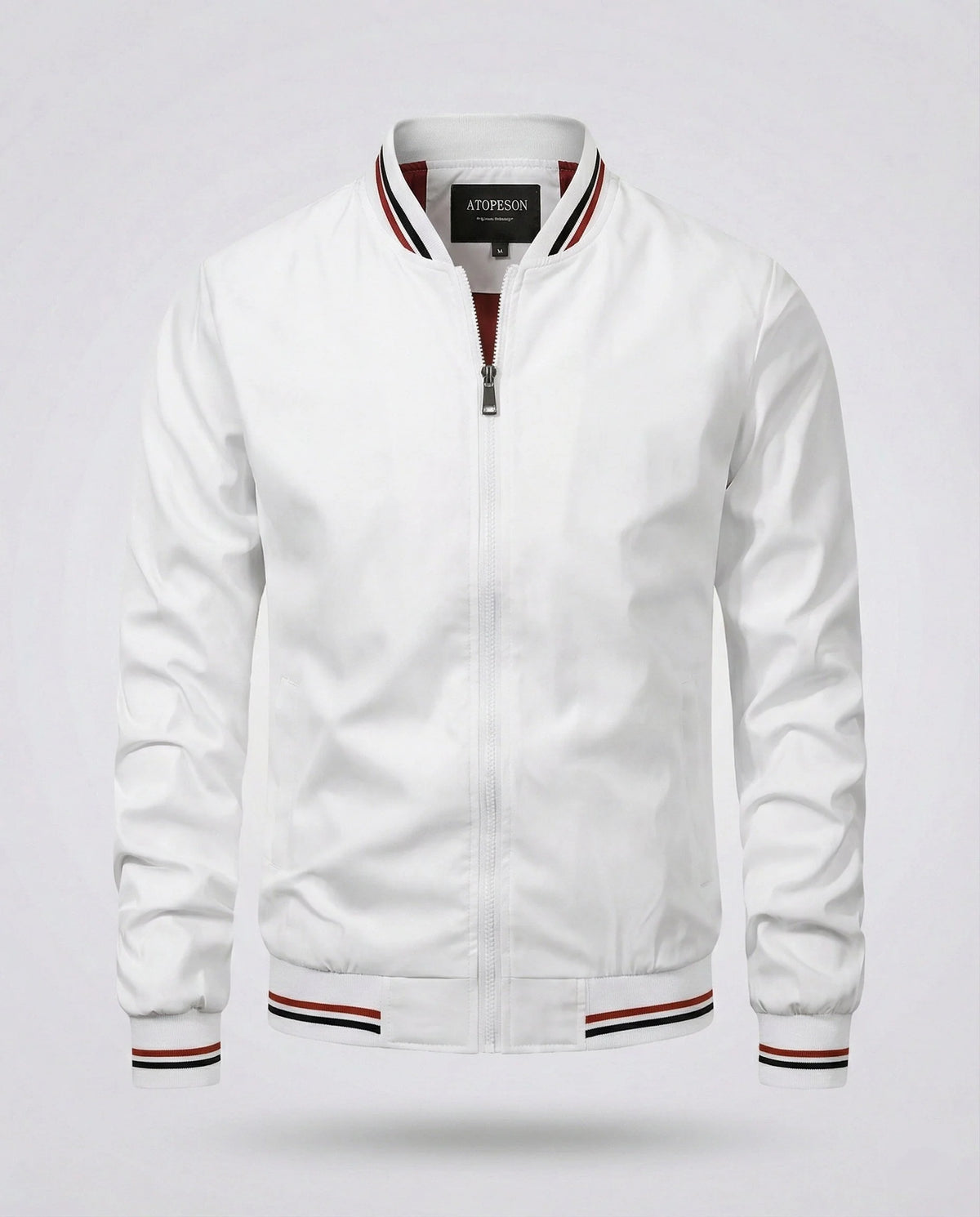 Men's Water-Resistant Nylon Bomber Jacket | Lightweight Breathable Layer 4
