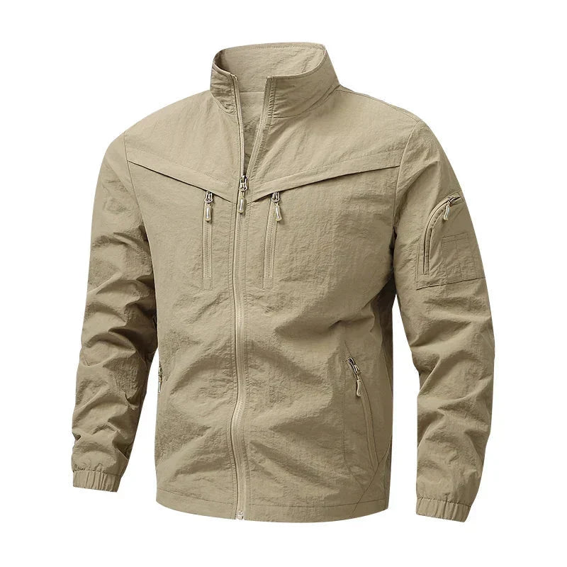 Men's Weather-Resistant Utility Jacket | Lightweight Multi-Pocket Outdoor Layer 1