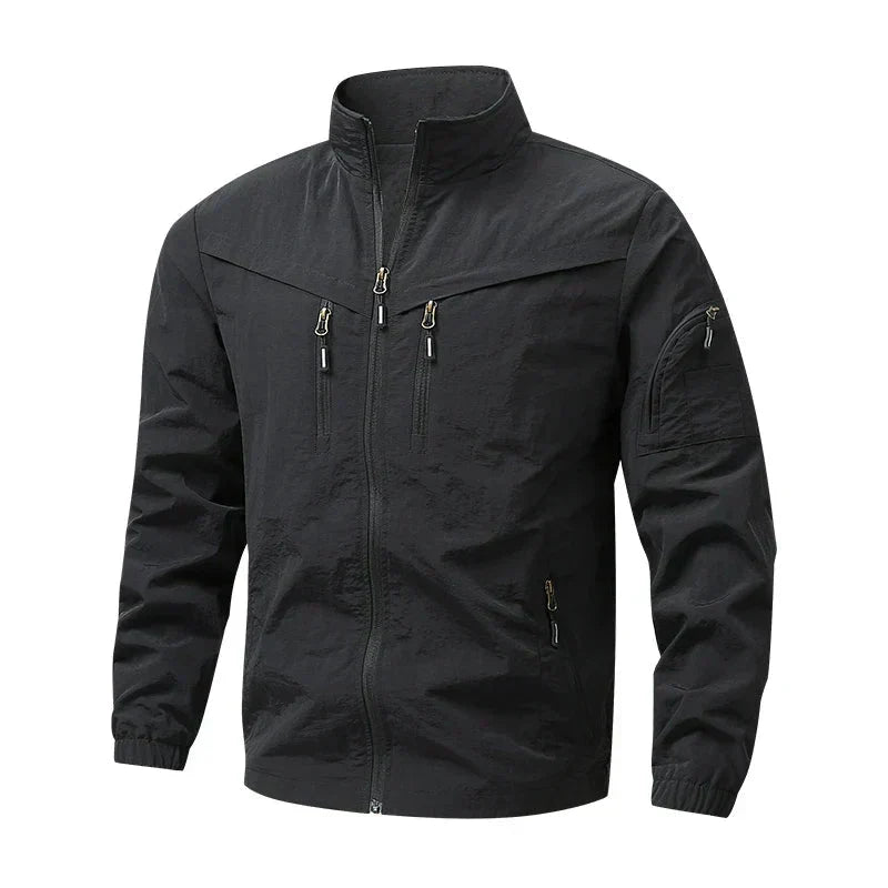 Men's Weather-Resistant Utility Jacket | Lightweight Multi-Pocket Outdoor Layer 3