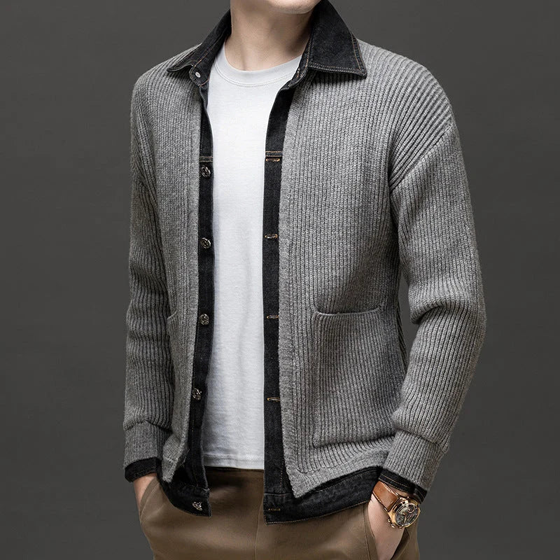Men's Wool Cardigan | Relaxed Fit Button-Up Layer for Autumn 2