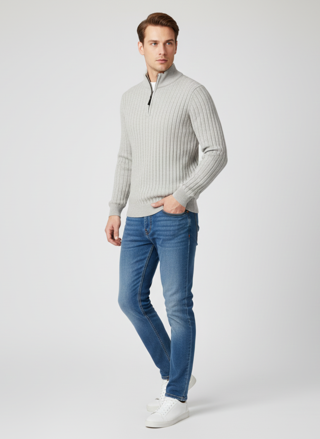 Ethan | Sweater | Mens Sweaters | High Collar Sweater