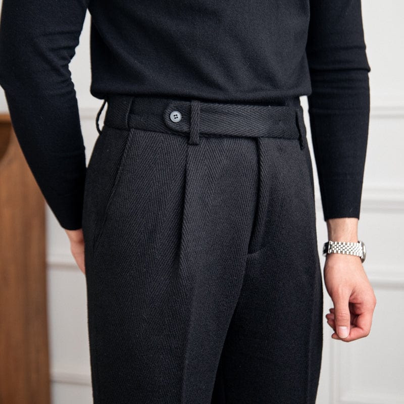 Maverick | Herringbone Trousers | Tailored Fit Pants | Stylish Comfort 0