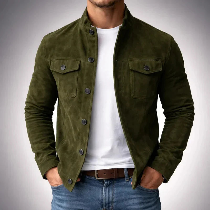 Men's Button-Front Field Jacket | Tailored Spring Autumn Layer 0