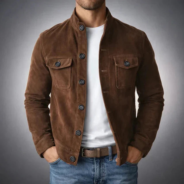 Men's Button-Front Field Jacket | Tailored Spring Autumn Layer 2