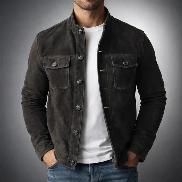 Men's Button-Front Field Jacket | Tailored Spring Autumn Layer 3