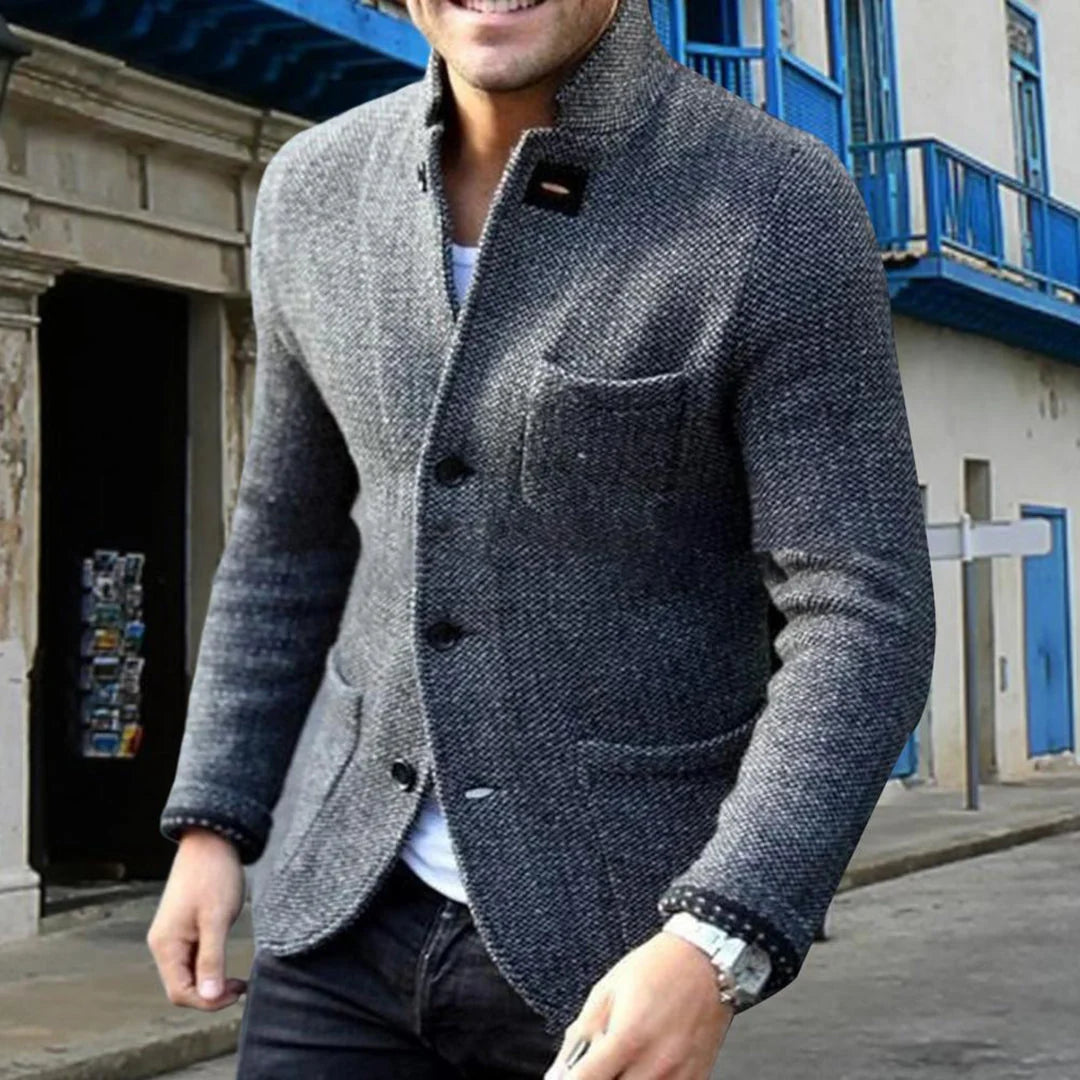Men's Cardigan | Structured Knit Layer with Button-Front Closure 2