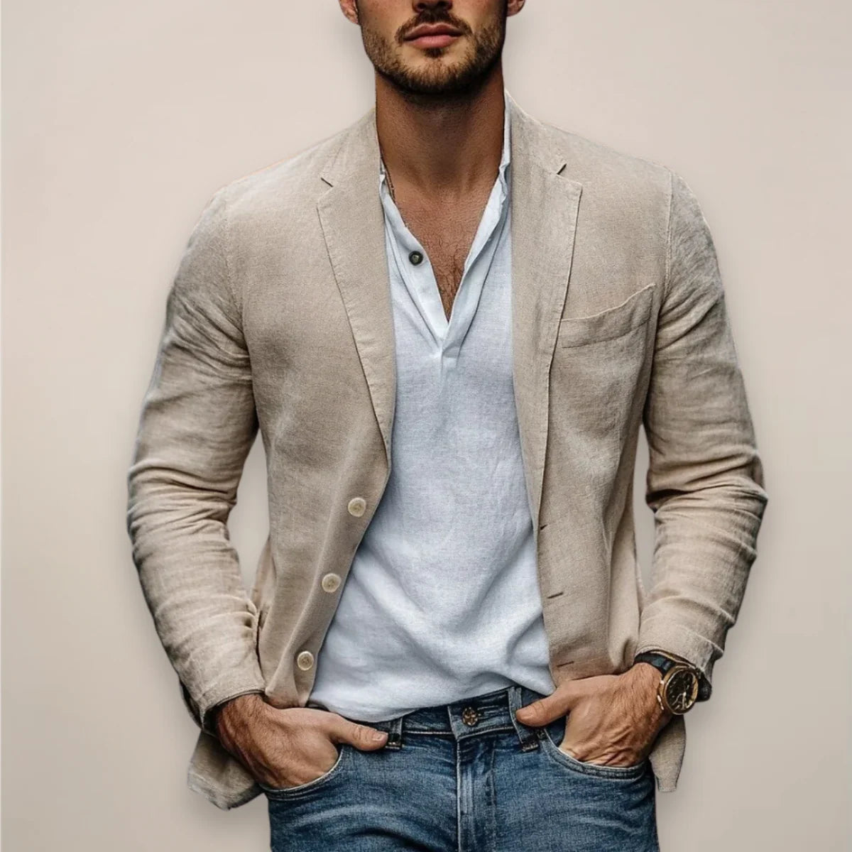Men's Casual Blazer Jacket | Lightweight Slim Fit Summer Style 0