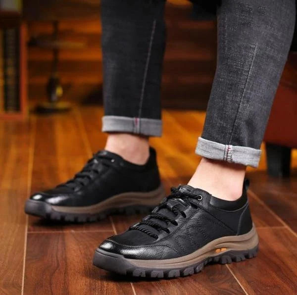 Men's Casual Slip-On Shoes | Durable Everyday Black Trainers 8