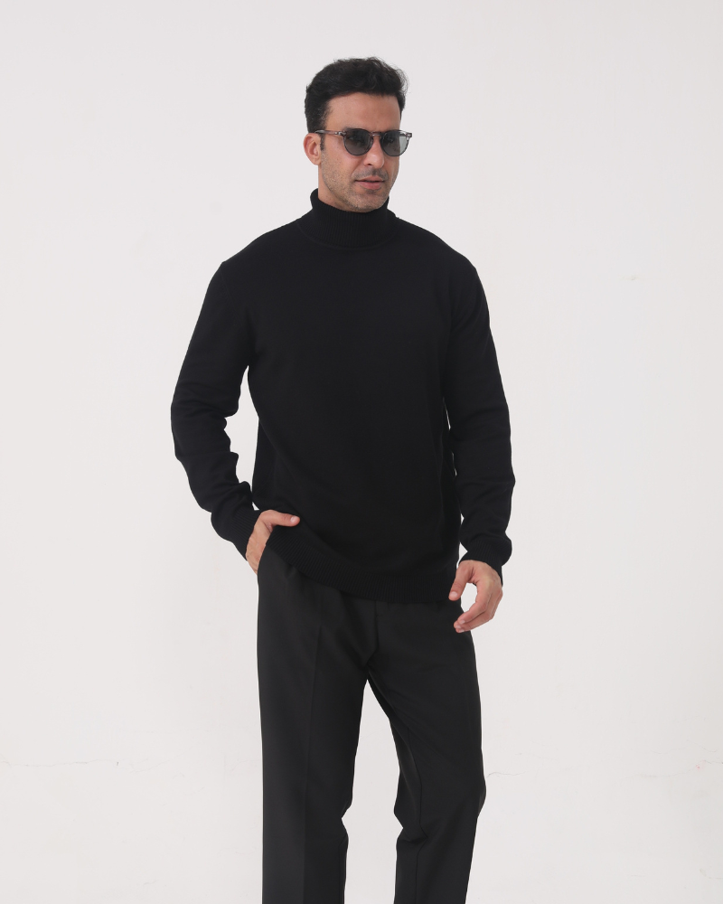Men's Fine-Knit Turtleneck Sweater | Classic Fit Lightweight Knit 1