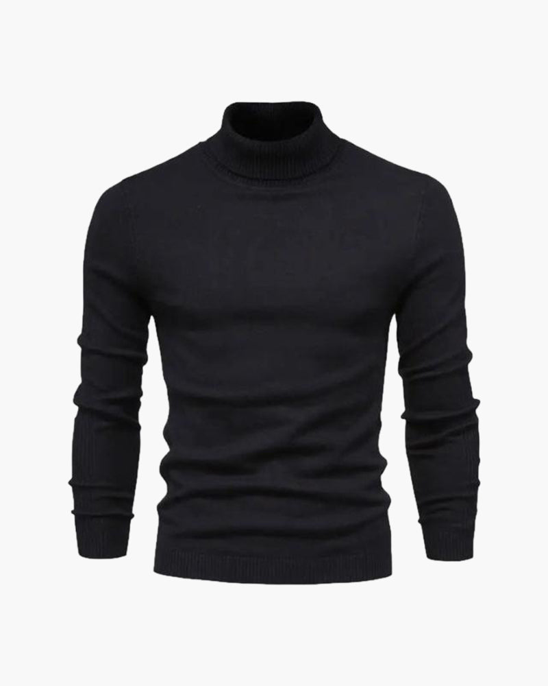 Men's Fine-Knit Turtleneck Sweater | Classic Fit Lightweight Knit 2