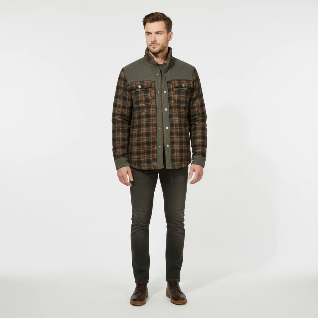 Men's Fleece-Lined Flannel Jacket | Warm Casual Layer 5