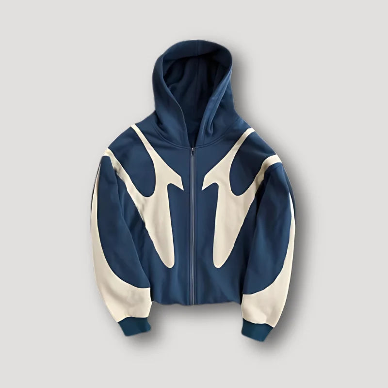 Men's Graphic Hoodie | Relaxed Fit Zip-Up Streetwear Hoodie 0