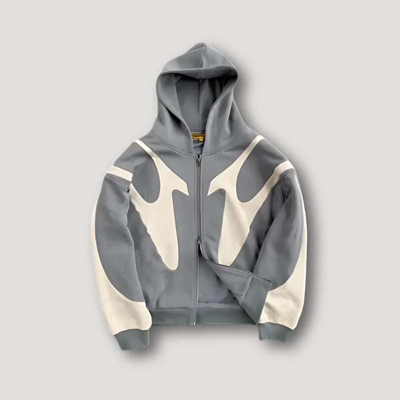 Men's Graphic Hoodie | Relaxed Fit Zip-Up Streetwear Hoodie 2