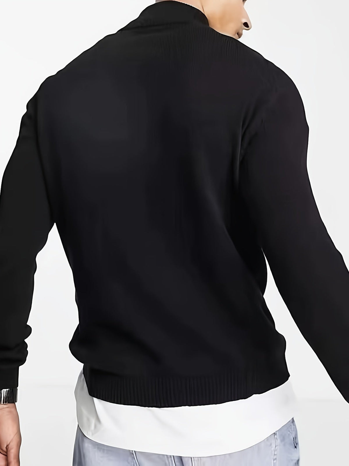 Men's Half Zip Sweater | Comfortable Stretch Knit Pullover 2