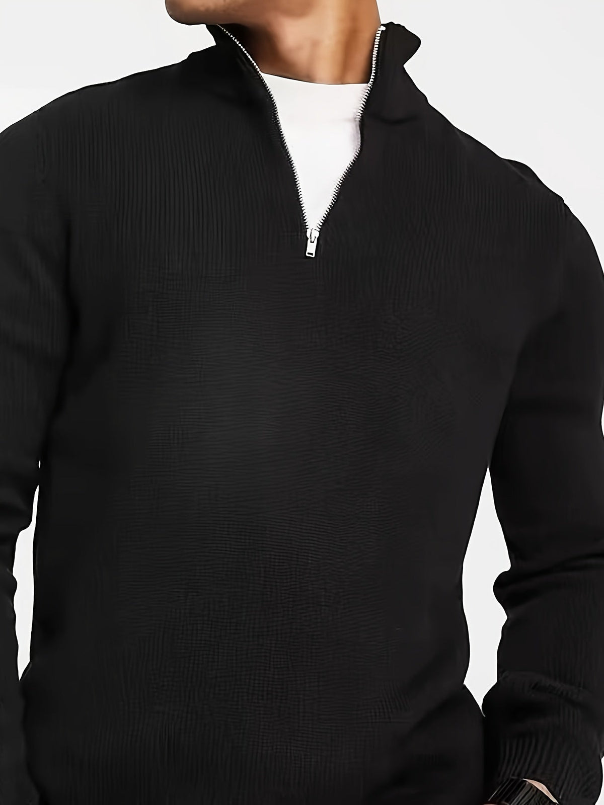 Men's Half Zip Sweater | Comfortable Stretch Knit Pullover 4