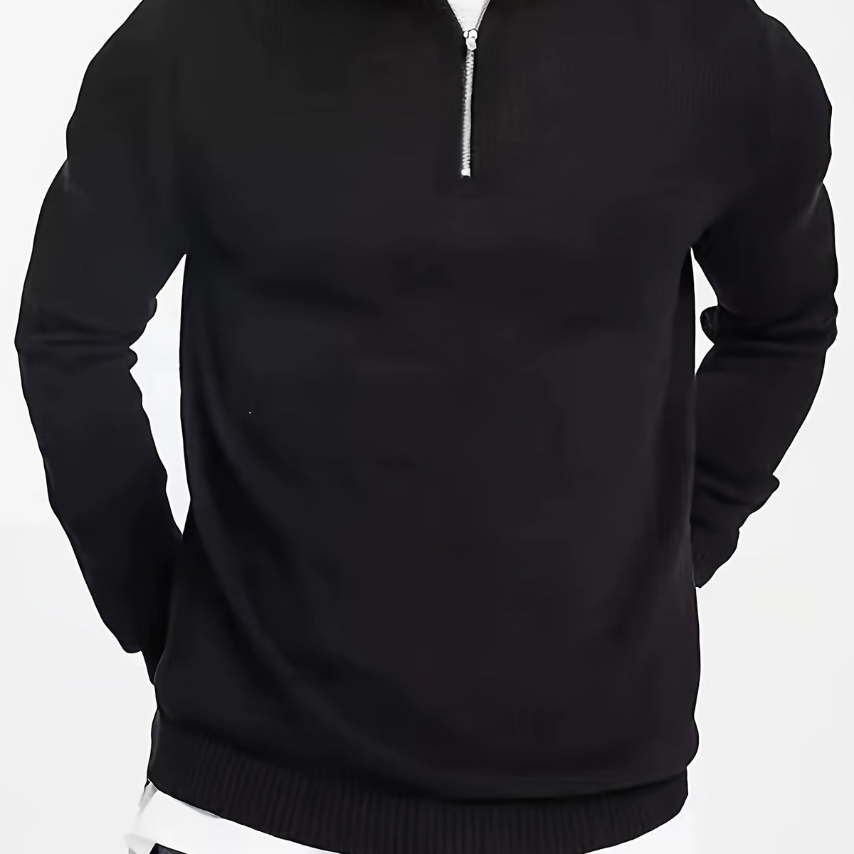 Men's Half Zip Sweater | Comfortable Stretch Knit Pullover 6