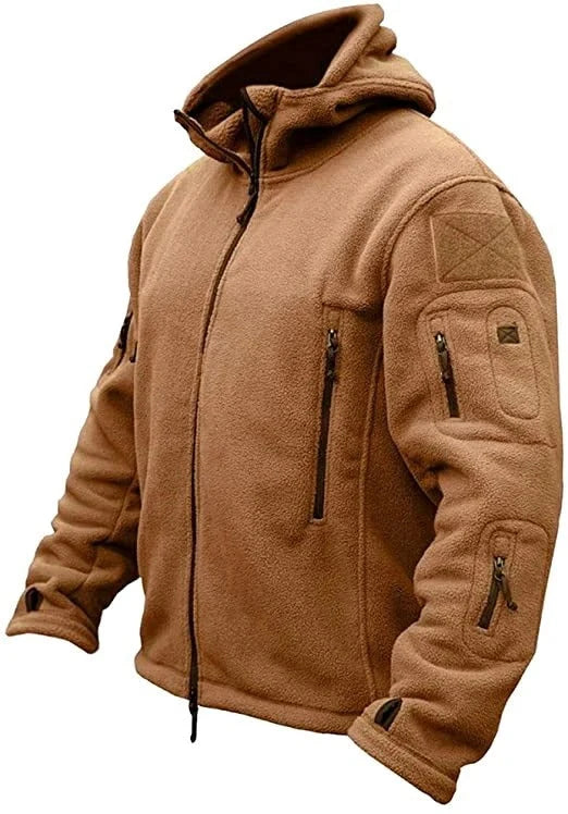 Men's Hooded Fleece Jacket | Lightweight Multi-Pocket Outdoor Layer 2